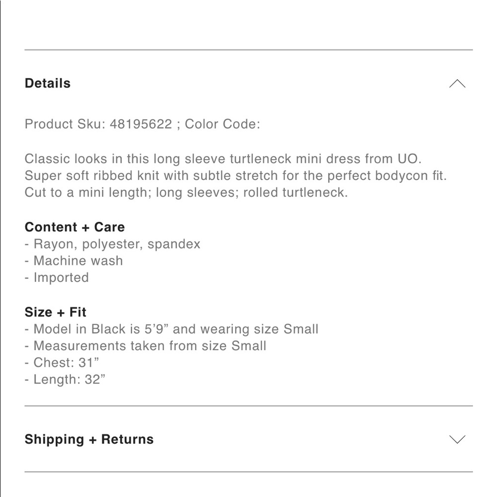 Urban Outfitters Turtleneck Dress - Picture 4 of 4